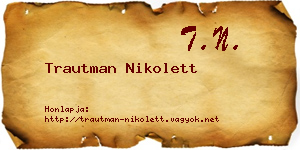 Trautman Nikolett névjegykártya