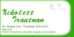 nikolett trautman business card